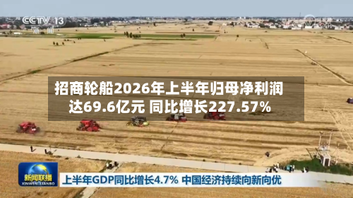 招商轮船2026年上半年归母净利润达69.6亿元 同比增长227.57%-第3张图片