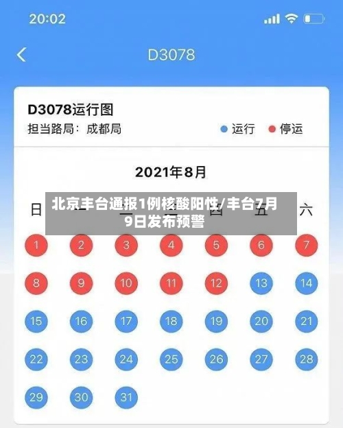 北京丰台通报1例核酸阳性/丰台7月9日发布预警