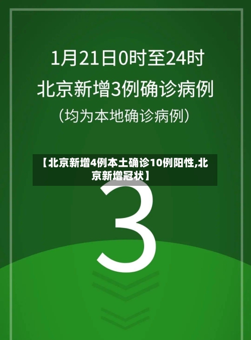 【北京新增4例本土确诊10例阳性,北京新增冠状】