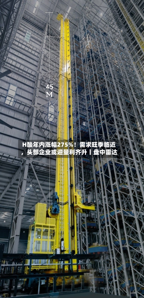H酸年内涨幅275%！需求旺季临近，头部企业或迎量利齐升丨盘中雷达