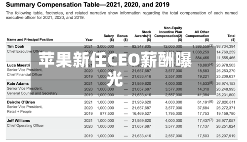 苹果新任CEO薪酬曝光-第2张图片