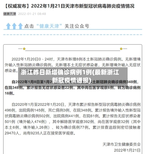 浙江昨日新增确诊病例1例(最新浙江新冠疫情通报)